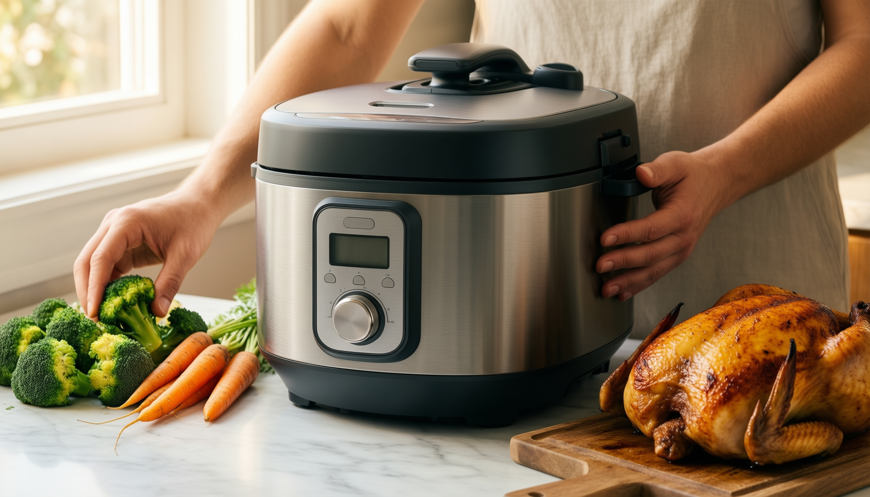goodful all-in-one pot — lifestyle photo showing Goodful All-In-One Pot, Multilayer in use
