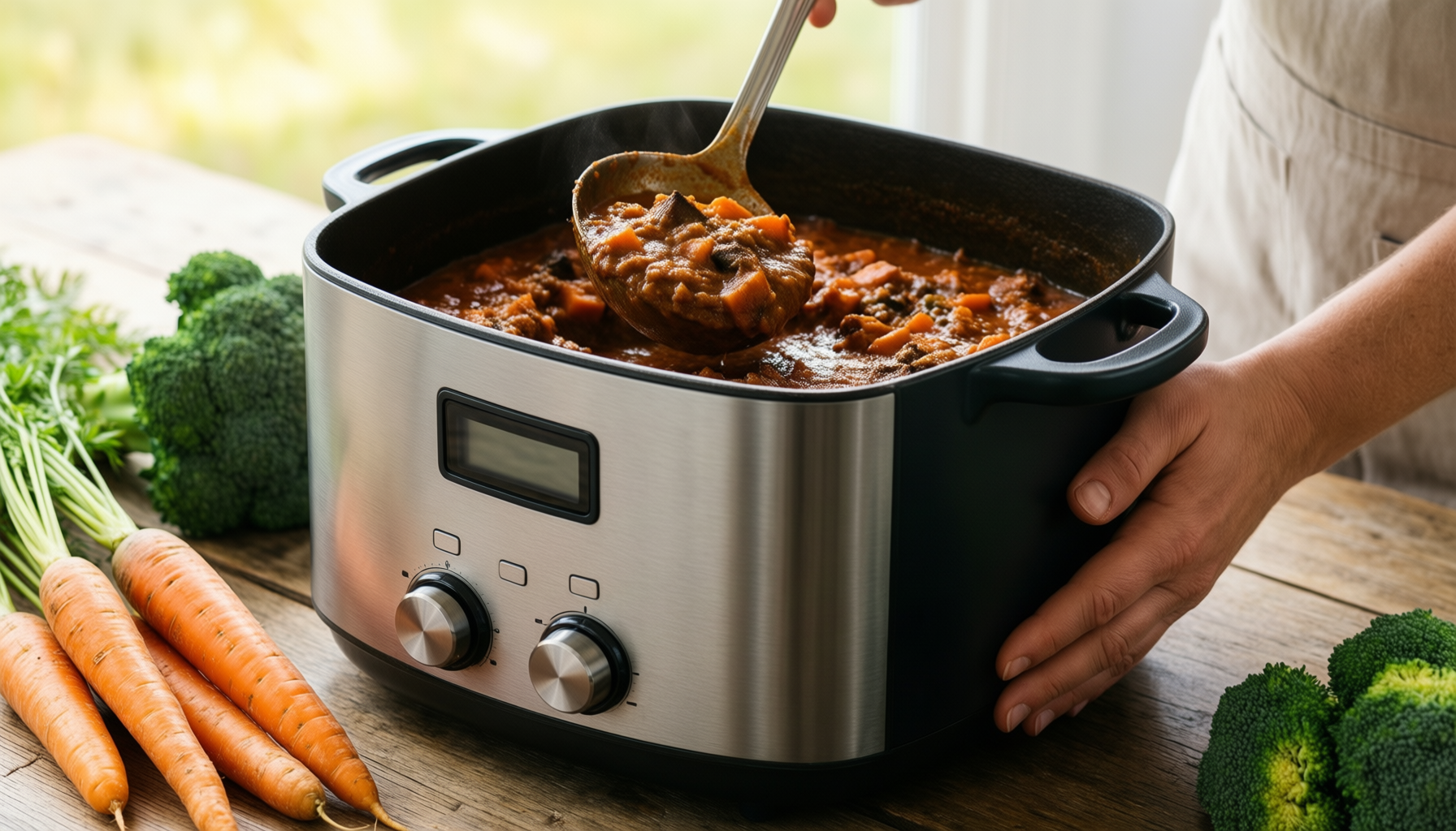 captain stag mini dutch oven — lifestyle photo showing Captain Stag UG-3062 Dutch in use