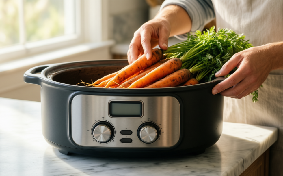 daterra cucina ceramic dutch oven — lifestyle photo showing DaTerra Cucina Nonstick Ceramic in use