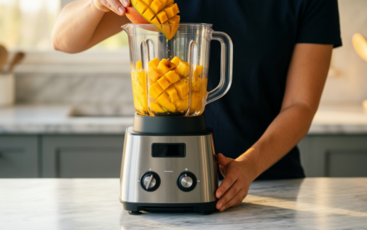 amzchef 1800w blender — lifestyle photo showing AMZCHEF 1800W High Power in use