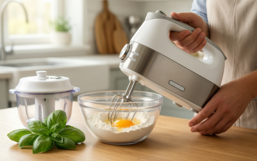 kenwood mini chopper and hand mixer — lifestyle photo showing Kenwood Mini Chopper, 0.35 in use