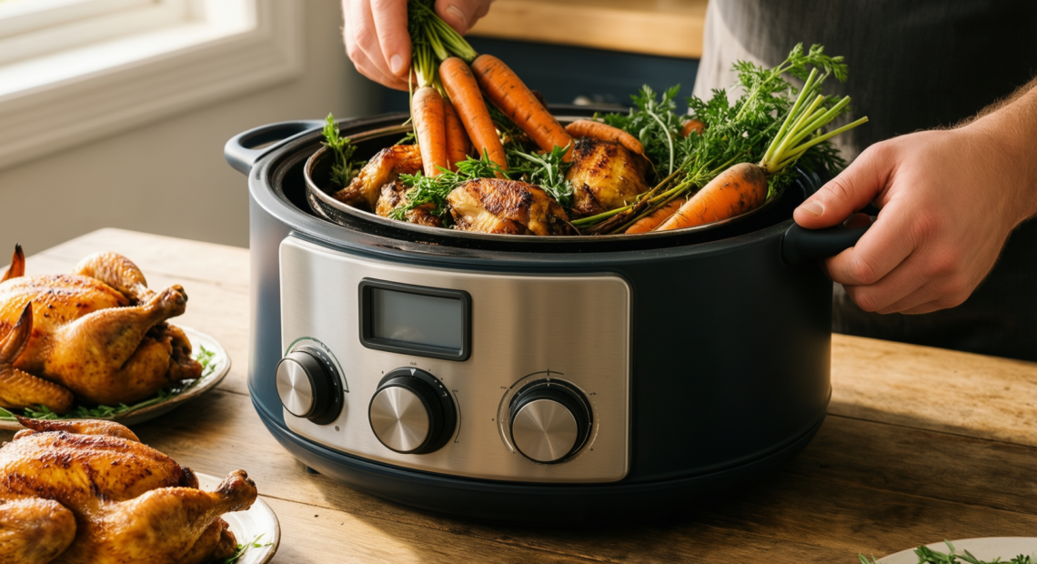 Gibson Home Addlestone 7 Qt Enamelled — lifestyle photo showing Gibson Home Addlestone 7 in use