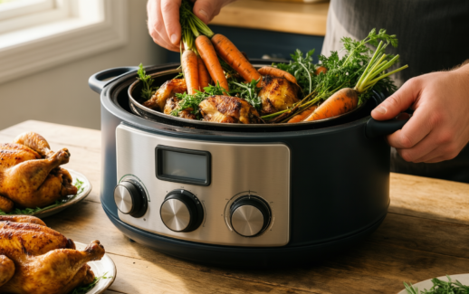Gibson Home Addlestone 7 Qt Enamelled — lifestyle photo showing Gibson Home Addlestone 7 in use