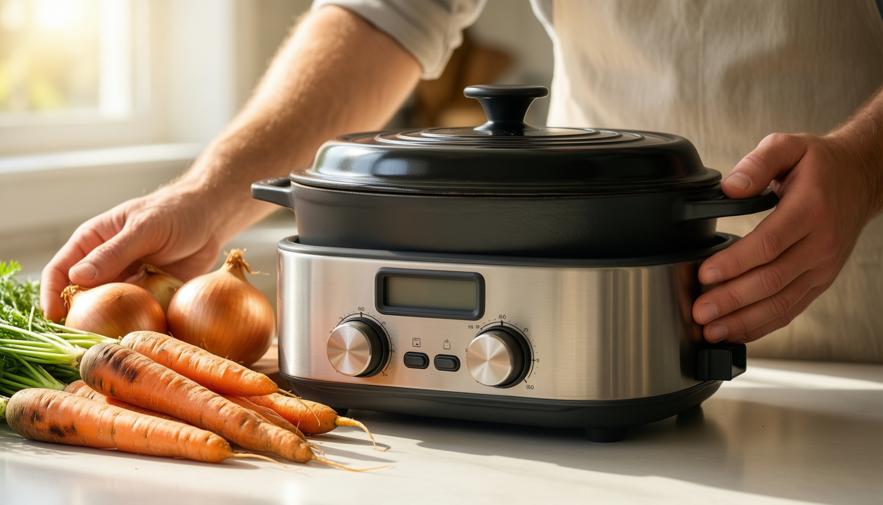 parmedu cast iron dutch oven — lifestyle photo showing Parmedu Cast Iron Dutch in use