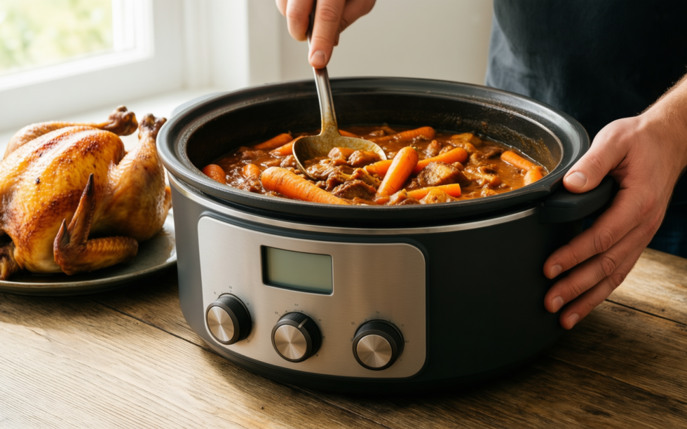 camp chef classic 10 inch dutch — lifestyle photo showing Camp Chef Classic 10 in use